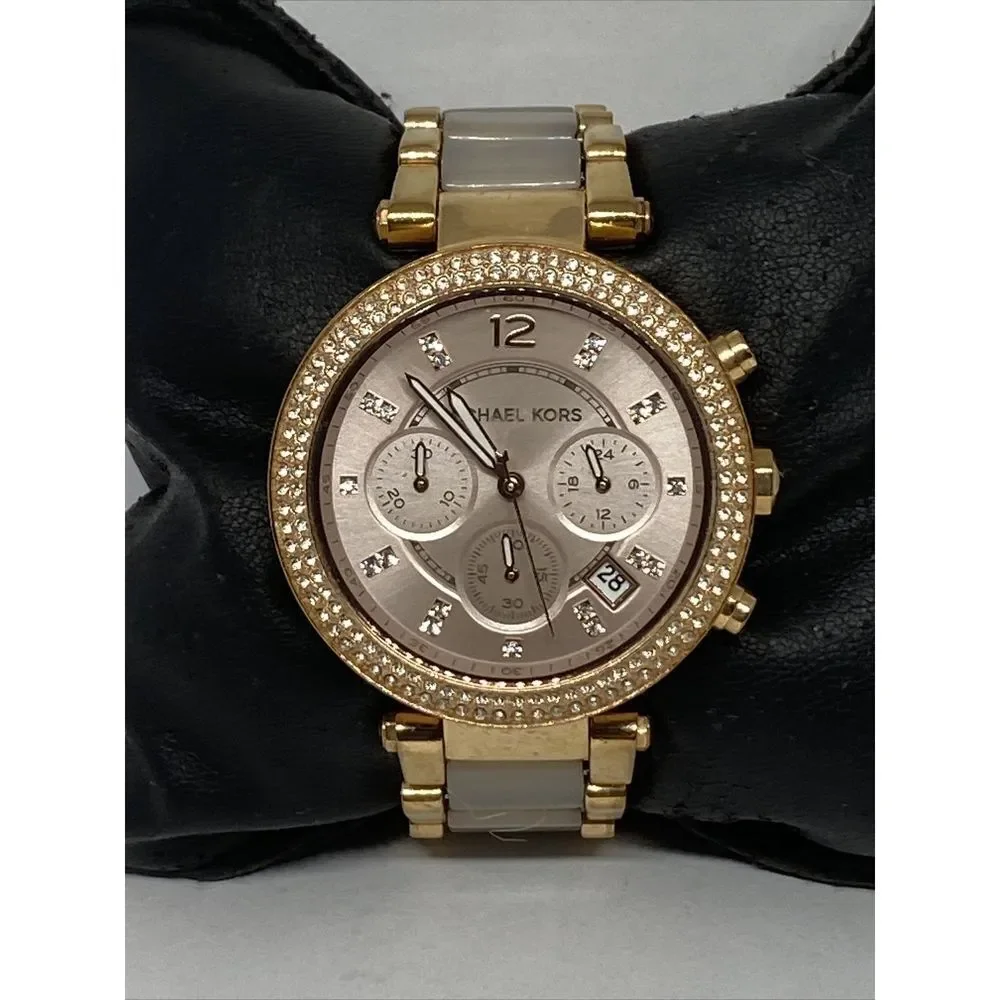 Michael Kors Parker MK5896 Womens Stainless Steel Analog Dial Quartz Watch XWO3